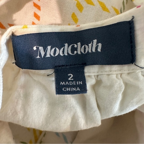 Modcloth White Plaid Sundress button down 2 - Picture 5 of 6